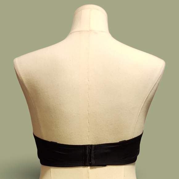 Convertible Black Strapless Bra w/ Clear Strap Attachments 44DD Goth Whimsygoth - Picture 4 of 6